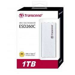 Transcend 1TB ESD260C USB 3.1 Gen 1 Gen 2 Type C Portable SSD Silver