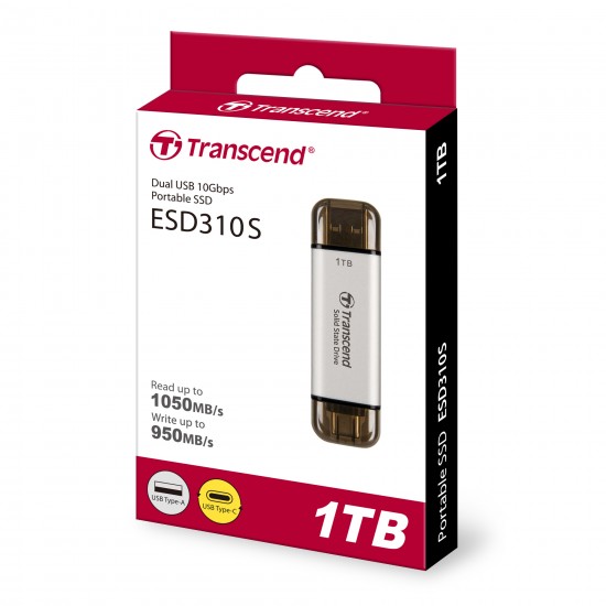 Transcend 1TB ESD310S  Type C Portable SSD SIlver