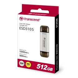 Transcend 512GB ESD310S  Type C Portable SSD SIlver