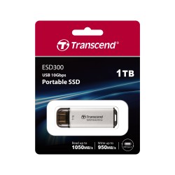 Transcend 1TB ESD300S Type C Portable SSD Silver