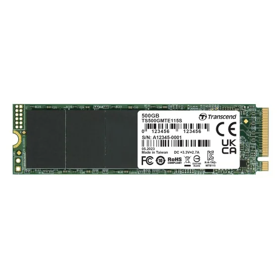 Transcend 500GB 115S NVMe M.2 2280 PCIe Gen 3 X4 Internal SSD